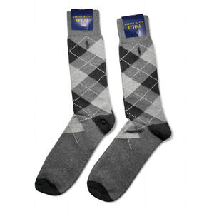 Lot of 2 NWT POLO Ralph Lauren Argyle Trouser Dress Socks Men's‎ Size 10-13